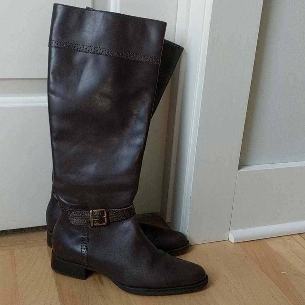 lauren ralph lauren leather knee high boots